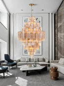 GobekUsa Big White Glass Ceiling Pendant Lights for Home Decor Hanging Lamp