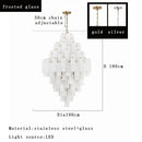 GobekUsa Big White Glass Ceiling Pendant Lights for Home Decor Hanging Lamp