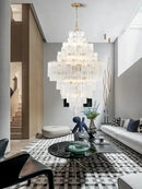 GobekUsa Big White Glass Ceiling Pendant Lights for Home Decor Hanging Lamp