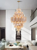 GobekUsa Big White Glass Ceiling Pendant Lights for Home Decor Hanging Lamp