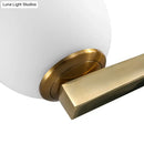 GobekUsa Modern White Glass Sphere Wall Lighting with Gold LED - Single Light Wall Mounted Fixture