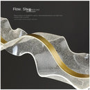 GobekUsa Acrylic Ribbon LED Ceiling Chandelier for Living Room, Modern Dining Pendant Lamp