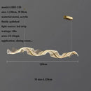 GobekUsa Acrylic Ribbon LED Ceiling Chandelier for Living Room, Modern Dining Pendant Lamp
