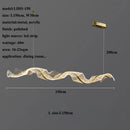 GobekUsa Acrylic Ribbon LED Ceiling Chandelier for Living Room, Modern Dining Pendant Lamp
