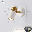 GobekUsa Adjustable Nordic LED Wall Lamp for Bedroom, Modern Minimalist Rotating Light