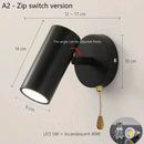 GobekUsa Adjustable Nordic LED Wall Lamp for Bedroom, Modern Minimalist Rotating Light