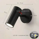GobekUsa Adjustable Nordic LED Wall Lamp for Bedroom, Modern Minimalist Rotating Light