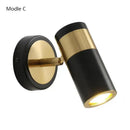 GobekUsa Adjustable Nordic LED Wall Lamp for Bedroom, Modern Minimalist Rotating Light