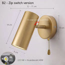 GobekUsa Adjustable Nordic LED Wall Lamp for Bedroom, Modern Minimalist Rotating Light