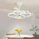 GobekUsa Cream Bedroom Ceiling Fan Light with Remote Control, Elegant Bedroom Lamp Fixtures