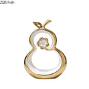 GobekUsa Golden Gourd Ceramic Sculpture Desk Decoration Modern Room Aesthetic Decor