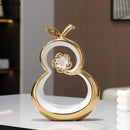 GobekUsa Golden Gourd Ceramic Sculpture Desk Decoration Modern Room Aesthetic Decor