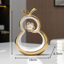 GobekUsa Golden Gourd Ceramic Sculpture Desk Decoration Modern Room Aesthetic Decor