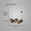 GobekUsa Cube LED Pendant Light: Art Deco Hanging Lamp for All-Match Style