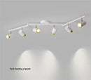 GobekUsa Ceiling Chandelier Black White LED Spotlight for Living Room Bedroom Dining
