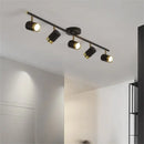GobekUsa Ceiling Chandelier Black White LED Spotlight for Living Room Bedroom Dining