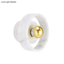 GobekUsa Modern White-Gold Circle Sconce Lighting - Designer Wall-Mounted Marble Light with 1 Bulb