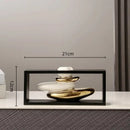 GobekUsa Geometric Golden Rockery Vase Stack for Home Decor