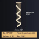 GobekUsa Ceramic LED Staircase Pendant Light Two-Tone Adjustable for Living, Dining, Bedroom