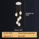GobekUsa Ceramic LED Staircase Pendant Light Two-Tone Adjustable for Living, Dining, Bedroom