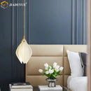 GobekUsa Ceramic LED Staircase Pendant Light Two-Tone Adjustable for Living, Dining, Bedroom