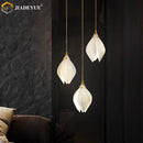 GobekUsa Ceramic LED Staircase Pendant Light Two-Tone Adjustable for Living, Dining, Bedroom