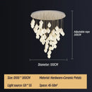 GobekUsa Ceramic LED Staircase Pendant Light Two-Tone Adjustable for Living, Dining, Bedroom