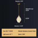 GobekUsa Ceramic LED Staircase Pendant Light Two-Tone Adjustable for Living, Dining, Bedroom