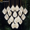 GobekUsa Ceramic LED Staircase Pendant Light Two-Tone Adjustable for Living, Dining, Bedroom