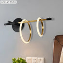GobekUsa Modern Black/White LED Wall Light Fixture with Straight Arm - Metal Wall Mount Lighting for Living Room