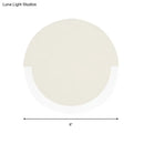GobekUsa White and Gold Round Acrylic LED Wall Sconce for Bedroom - Warm/White Light