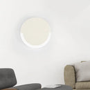 GobekUsa White and Gold Round Acrylic LED Wall Sconce for Bedroom - Warm/White Light