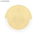 GobekUsa White and Gold Round Acrylic LED Wall Sconce for Bedroom - Warm/White Light
