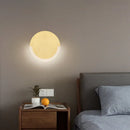 GobekUsa White and Gold Round Acrylic LED Wall Sconce for Bedroom - Warm/White Light
