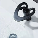 GobekUsa Golden/White Basin Faucet: Black Brass Waterfall Sink Mixer Tap, Hot & Cold.