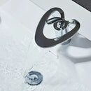 GobekUsa Golden/White Basin Faucet: Black Brass Waterfall Sink Mixer Tap, Hot & Cold.