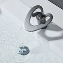 GobekUsa Golden/White Basin Faucet: Black Brass Waterfall Sink Mixer Tap, Hot & Cold.