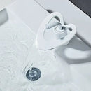 GobekUsa Golden/White Basin Faucet: Black Brass Waterfall Sink Mixer Tap, Hot & Cold.