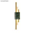 GobekUsa Modern LED Marble Rectangle Wall Light with Slim Tube Detail in White/Warm Light, White/Green Color Option