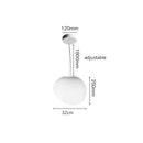 GobekUsa Gregg Glass Suspension Light - White LED Cobblestone Pendant for Villa Staircase & Shop