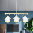 GobekUsa Modern White and Grey Dome Shade Chandelier - Nordic Metal Island Light