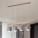 GobekUsa Modern White and Grey Dome Shade Chandelier - Nordic Metal Island Light
