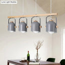 GobekUsa Modern White and Grey Dome Shade Chandelier - Nordic Metal Island Light