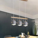 GobekUsa Modern White and Grey Dome Shade Chandelier - Nordic Metal Island Light