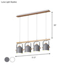 GobekUsa Modern White and Grey Dome Shade Chandelier - Nordic Metal Island Light