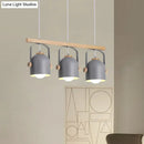 GobekUsa Modern White and Grey Dome Shade Chandelier - Nordic Metal Island Light