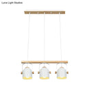 GobekUsa Modern White and Grey Dome Shade Chandelier - Nordic Metal Island Light