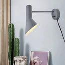 GobekUsa Modern Flare Wall Sconce Light in White/Grey with Rotating Node