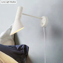 GobekUsa Modern Flare Wall Sconce Light in White/Grey with Rotating Node
