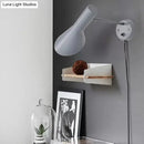 GobekUsa Modern Flare Wall Sconce Light in White/Grey with Rotating Node